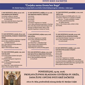 Devetnica uoči župne svetkovine u Svetom Križu Začretju